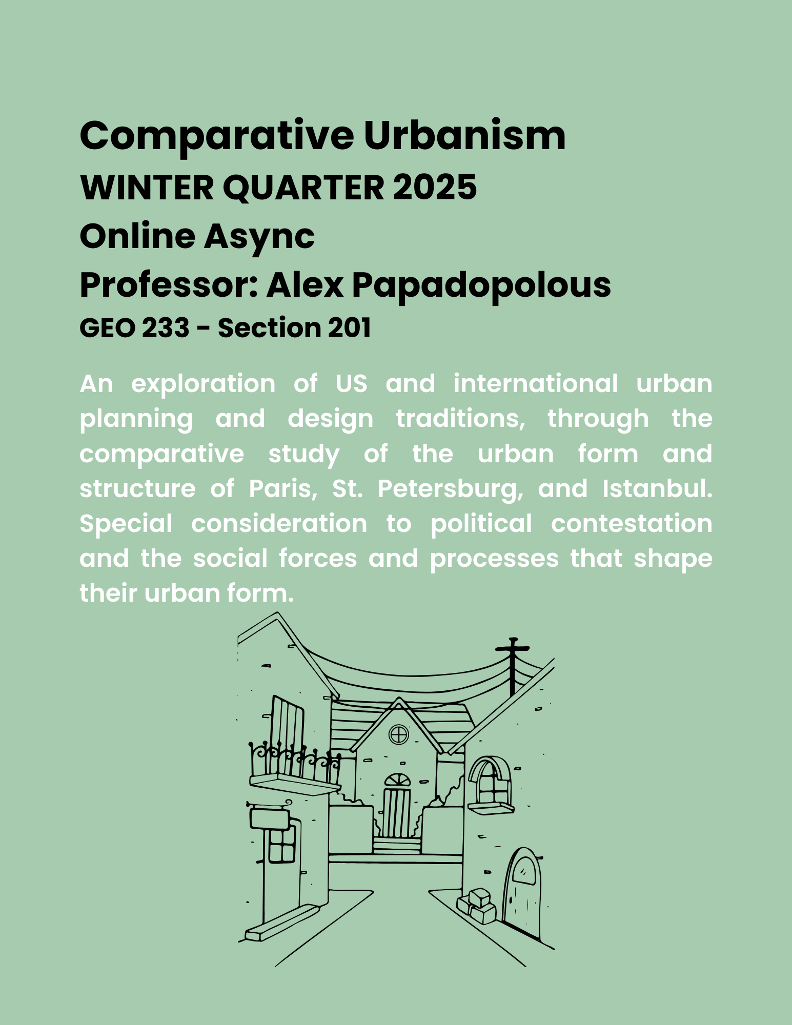 GEO 233-201 Comparative Urbanism